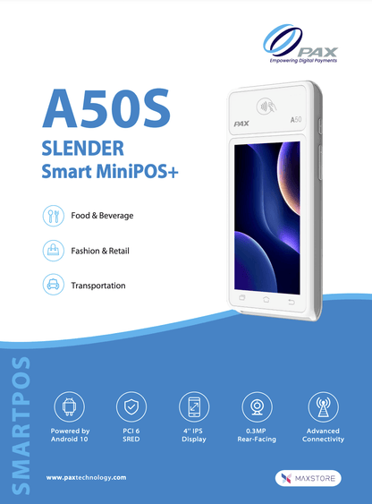 TPE Pax A50s 4G BEM WIFI
